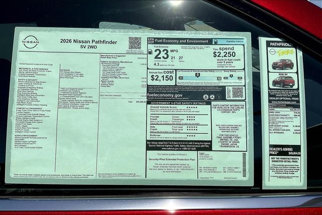 2026 Nissan Pathfinder SV