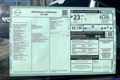 2026 Nissan Pathfinder SV