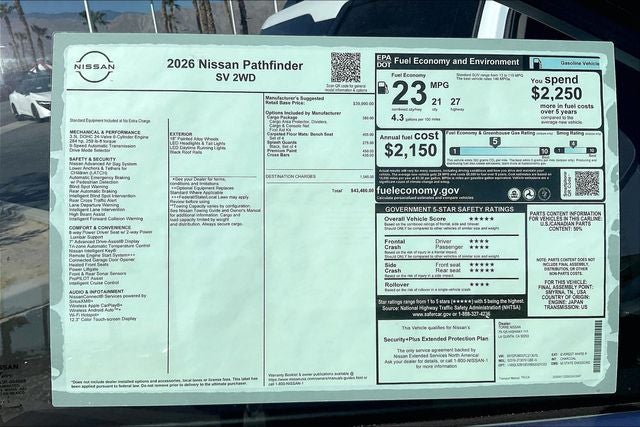 2026 Nissan Pathfinder SV