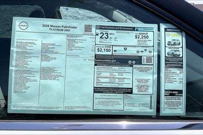 2026 Nissan Pathfinder Platinum