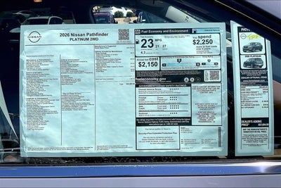 2026 Nissan Pathfinder Platinum