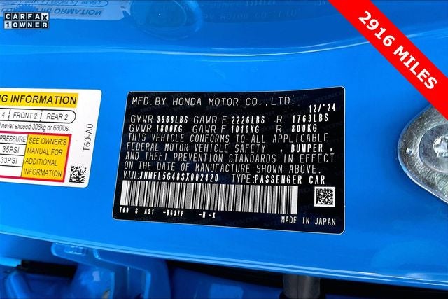 2025 Honda Civic Type R Manual